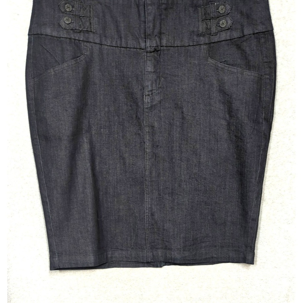 New Torrid Ink Blue Denim Skirt SZ 20 Pink Label Festival Wardrobe Staple Chic